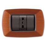 Placca Life Mod. Living Plast. Legno Ch. 3P