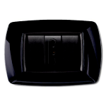 Placca Life Mod. Living Plast. Nero 3P