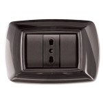 Placca Life Mod. Living Plast. Nero Gl. 3P