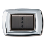 Placca Life Mod. Living Plast. Cromo  3P