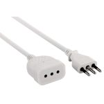 Prolunga Lin.Ml.5 Sez.3X0,75 10A Bianca