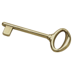 Chiave Classica Ottone Lucido Per Porte