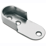 Supporto Lat. Per Tubo Ovale Cromato