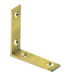 Lastrina Ottone 4 Fori Ang. Cm.5X5**