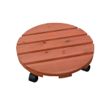 Sottovaso In Legno Con Ruote D.35
