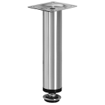 Piedino Acc. Cromato  Per Mobili Cm.15 Regol.