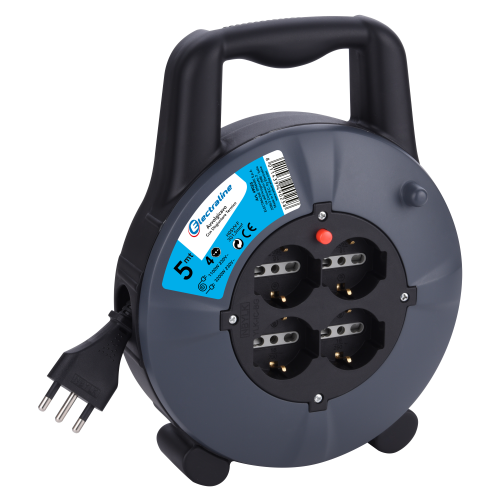 Avvolgicavo Ml. 5 3X1,5 4Bip/Sch+Protez/49025