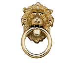 Battente Leone C/Anello Ott.Lucido Mm.155