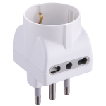 Adattatore Triplo 16A-2Pr.Bip+1 Sc.Bia Fig.11
