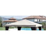 Top Copertura X Gazebo Legno 3X3Poliest.Beige