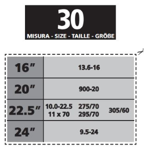 Cargo Plus Professional Coppia Catene da Neve per veicoli industriali, 2 sacchi 2 pezzi GR 30