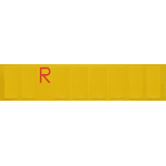 Targa ripetitrice provvisoria per rimorchi - 480x110 mm