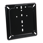 Porta targa in acciaio inox - Nero senza cornice
