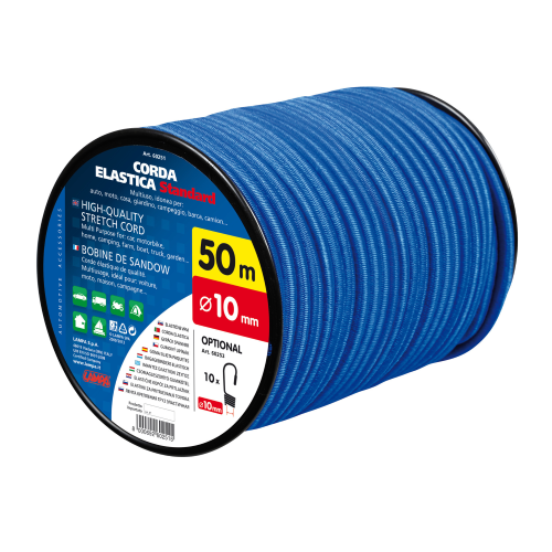 60251 CORDA ELASTICA IN BOBINA 10 MM 50 M BLU