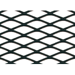 RACING GRILL ROMBO MEDIO 6X12MM 100X33CM NERO ANODIZZATO ALLUMINIO GRIGLIA