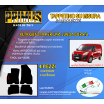 Tappetini su misura per Fiat Doblo II dal 2009 - 2015 con 2 attacchi 5 posti