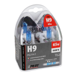 12V Lampada alogena Blu-Xe - H9 - 65W - PGJ19-5 - 2 pz - Scatola Plast.