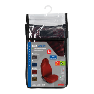 53237 EASY COVER COPRISEDILE AUTO ANTERIORE ELASTICIZZATO ROSSO