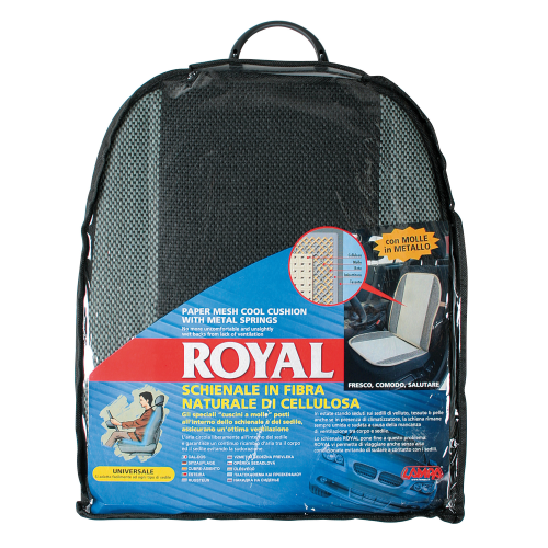 54249 ROYAL SCHIENALE AUTO A MOLLE IN FIBRA NATURALE DI CELLULOSA NERO