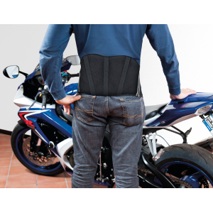 FASCIA ELASTICA RENI SCHIENA PER MOTO VIAGGIO SUPPORTO TUTORE INSERTI RIGIDI
