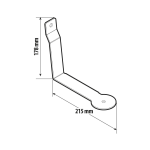 Staffa per antenna CB - compatibile per Volvo FH Serie 4 (09/12>05/21)