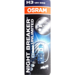 OSRAM 64151 Nbu Alogena H3 12V 55W 453NBU PK22s Night Breaker Unlimited