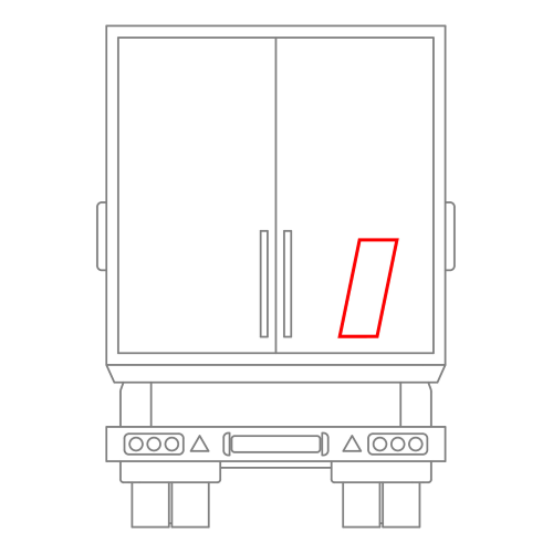 Adesivo Adesivo conto terzi Bianco/Rosso 120x307mm 2pz CAMION Decorazione LAMPA