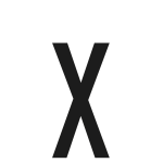 Spell-It, caratteri alfanumerici adesivi 60x30 mm - X