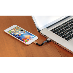38919 PORTACHIAVE CON CAVO USB > LIGHTNING 10CM 1PZ PER POWERBANK AUTO MOTO