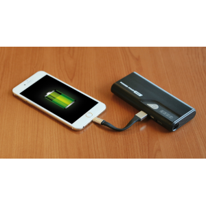 38919 PORTACHIAVE CON CAVO USB > LIGHTNING 10CM 1PZ PER POWERBANK AUTO MOTO