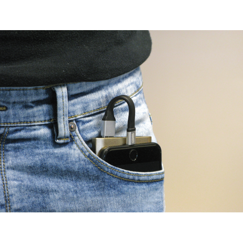 38919 PORTACHIAVE CON CAVO USB > LIGHTNING 10CM 1PZ PER POWERBANK AUTO MOTO